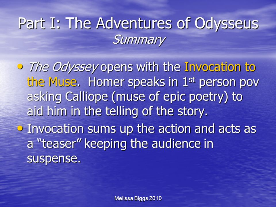 the odyssey introduction summary